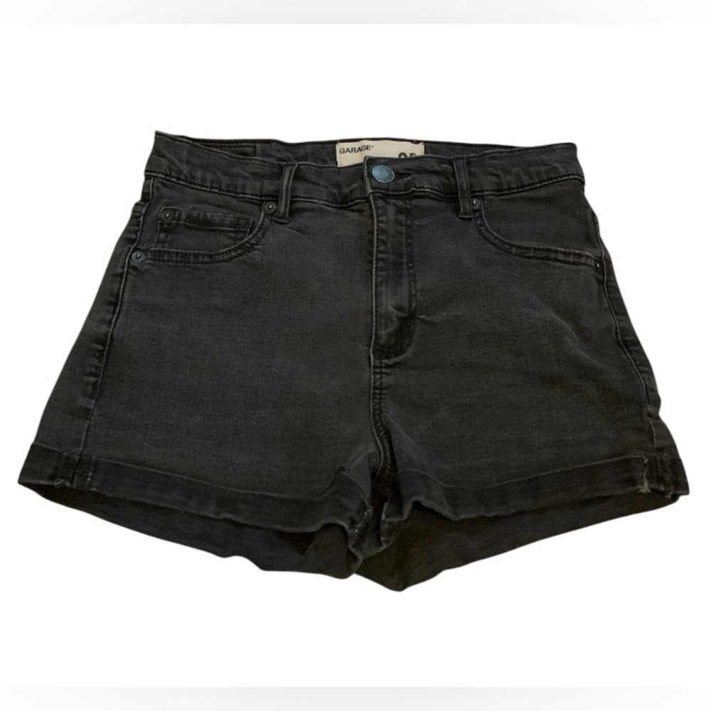 Garage black jean shorts